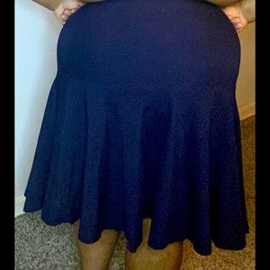 Navy Blue Plus Size Swing Skirt Size 2X/3X
